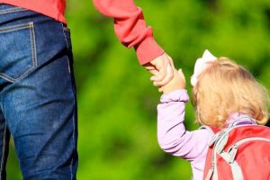Child holding parent's hand
