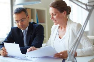 Couple preparing a will