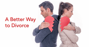 Couple back to back holding broken heart